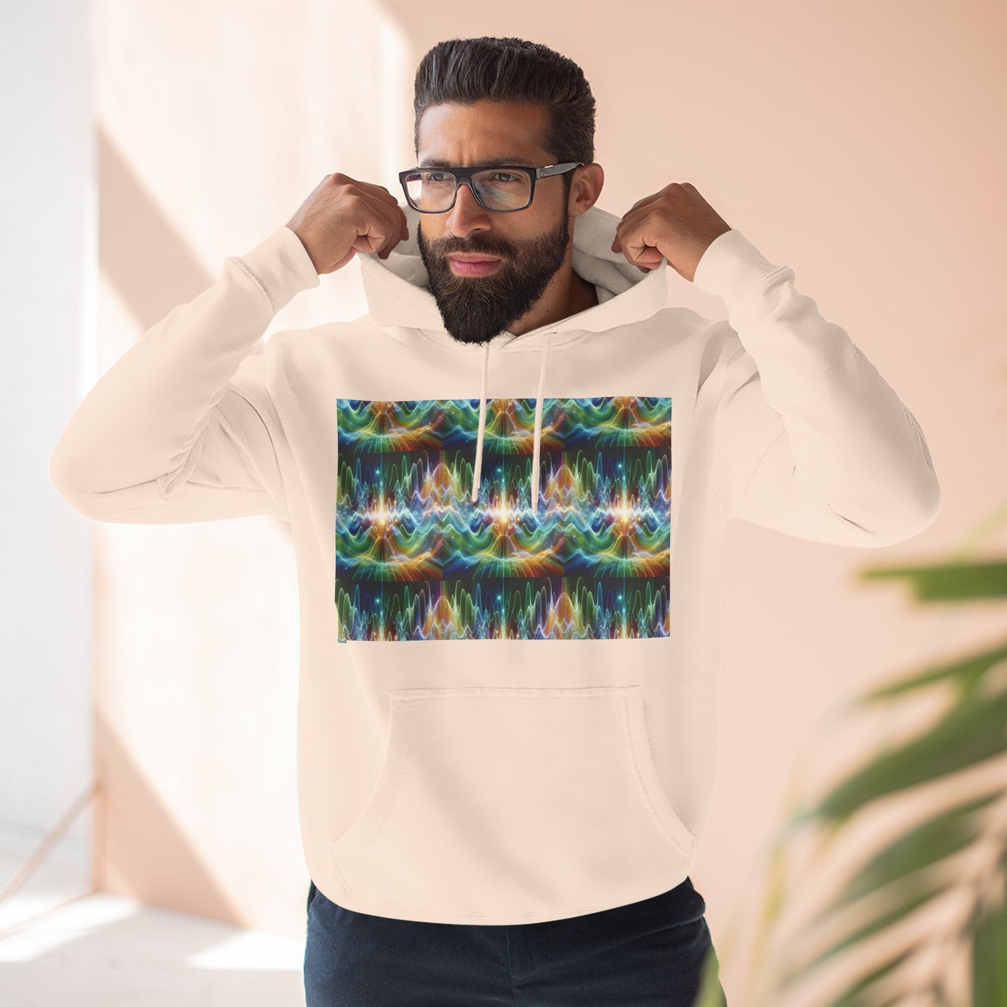 Fleece Hoodie - Frequency Waves Design