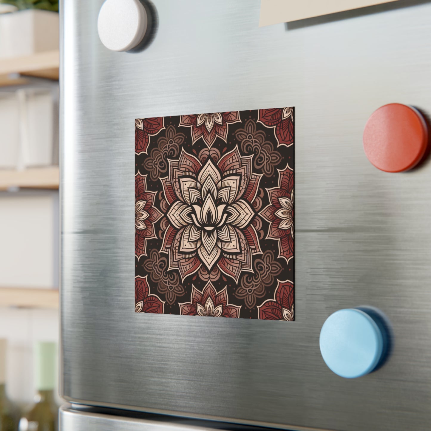 Square Magnet - Root Chakra Design