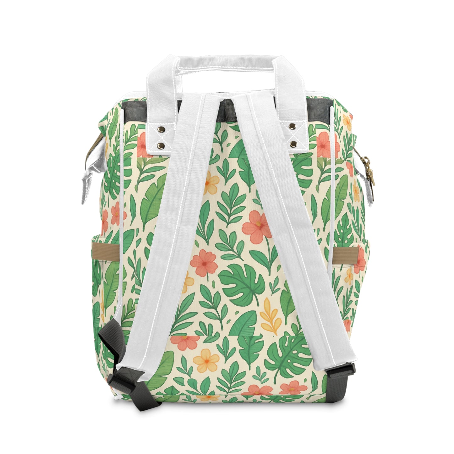 Diaper Backpack, Tropical Leaf Pattern Diaper Bag, Mommy Bag, Large Capacity Backpack, Baby Shower Gift, Gender Neutral Bag