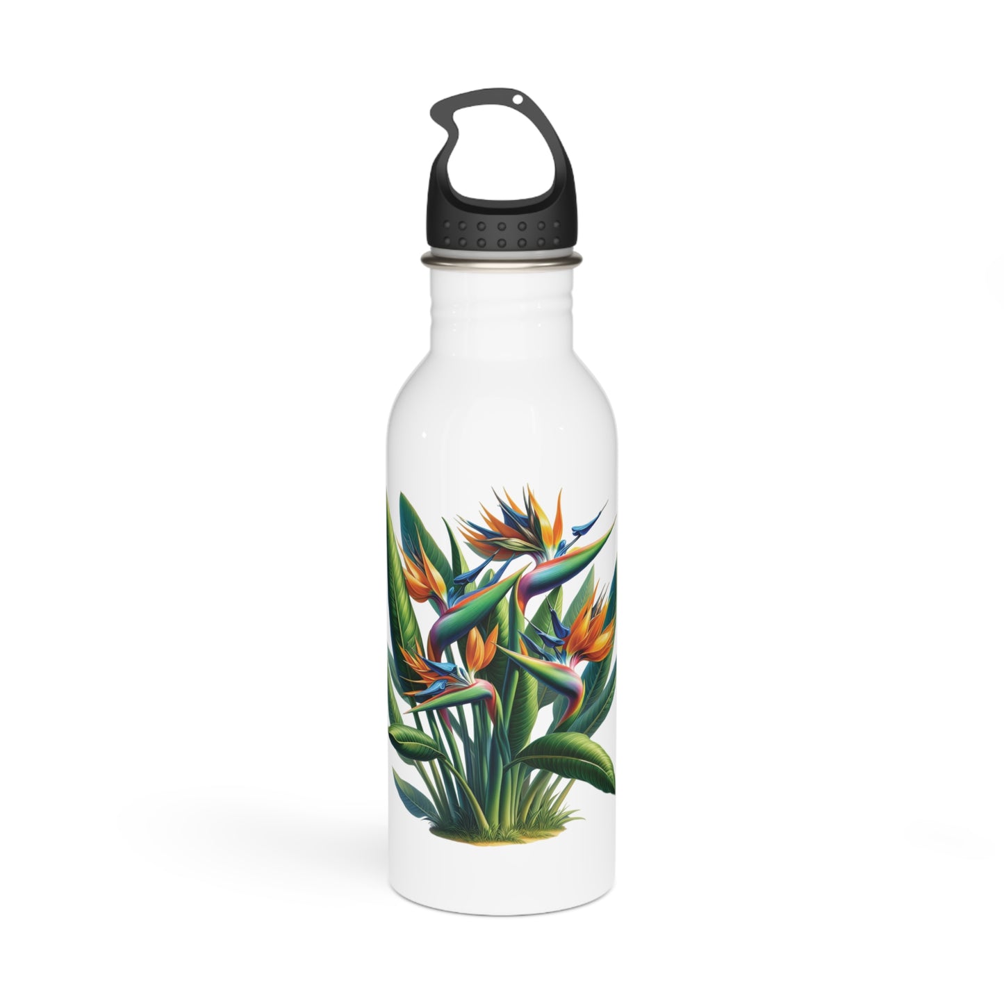 Stainless Steel Water Bottle - Bird of Paradise Design, Tropical Floral Print, Gift for Nature Lovers, Outdoor
