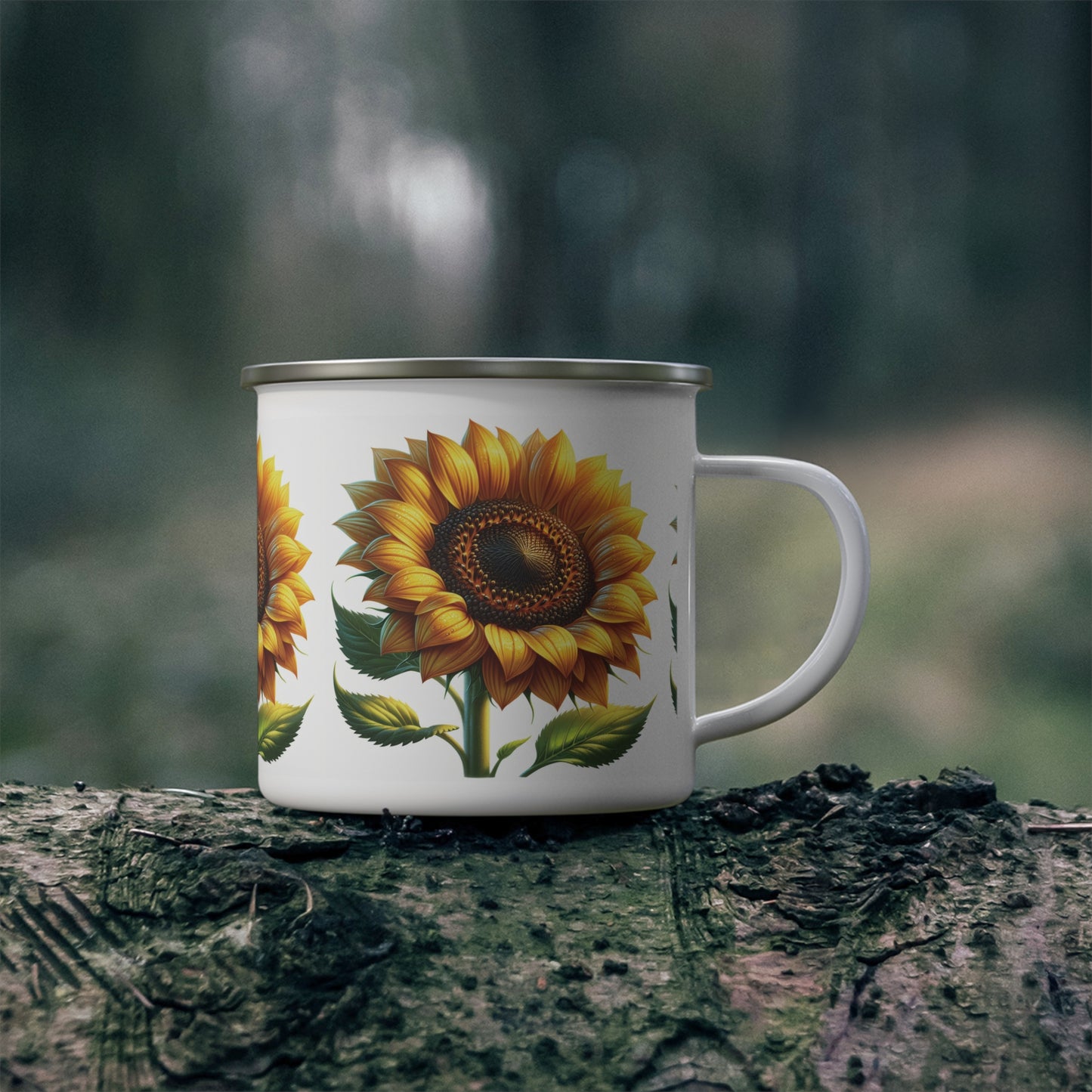 Camping Mug - Sunflowers Design