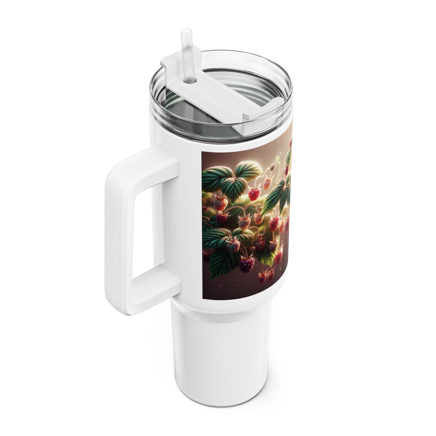 40oz Tumbler - Raspberry Plants Design