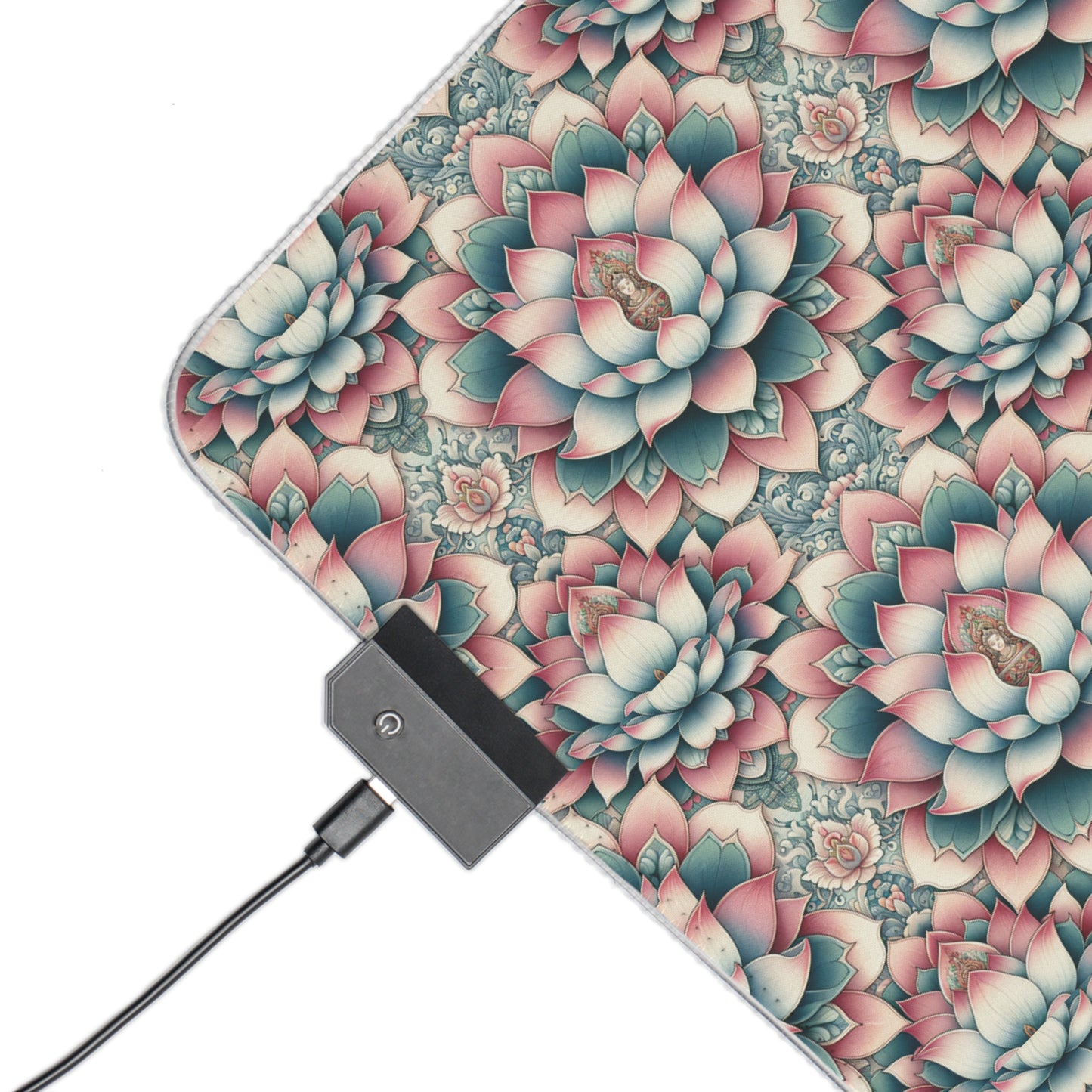 LED Gaming Mouse Pad - Lotus Blossom Design