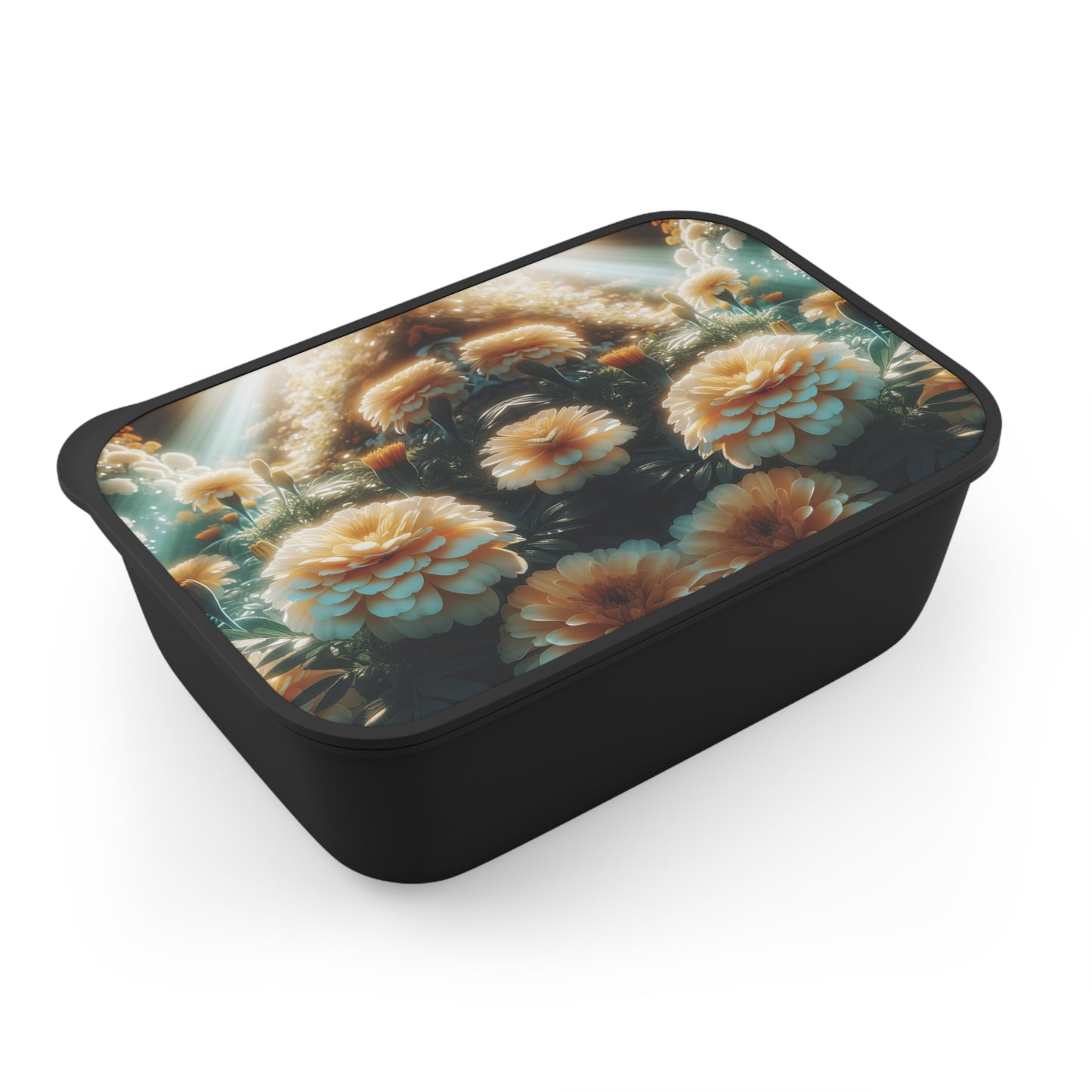 Bento Box - Vanilla Marigolds, Eco-Friendly lunch box set