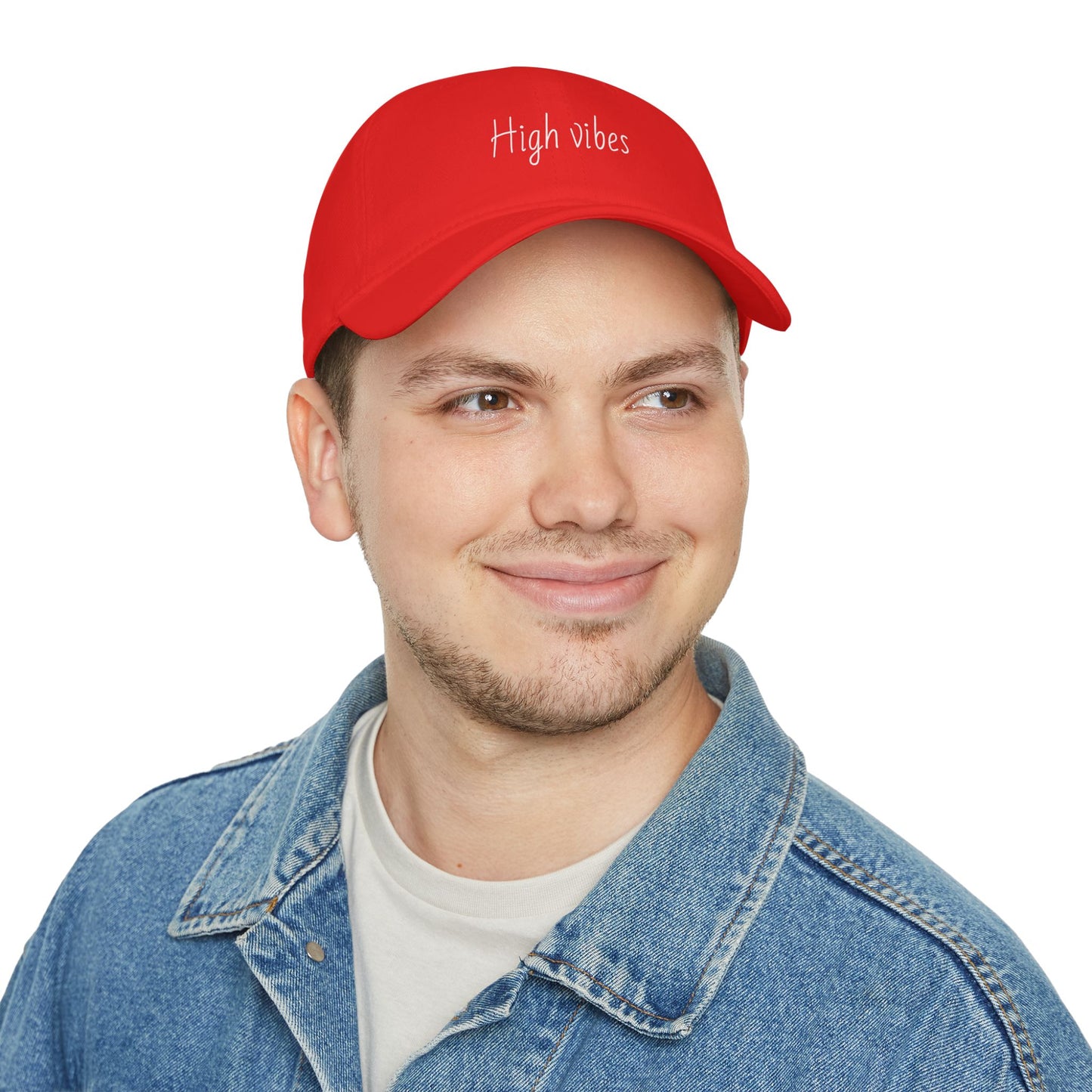 High Vibes Baseball Cap - Trendy Low Profile Hat for Summer Fun, Outdoor Activities, Gift for Friends, Adjustable Cap