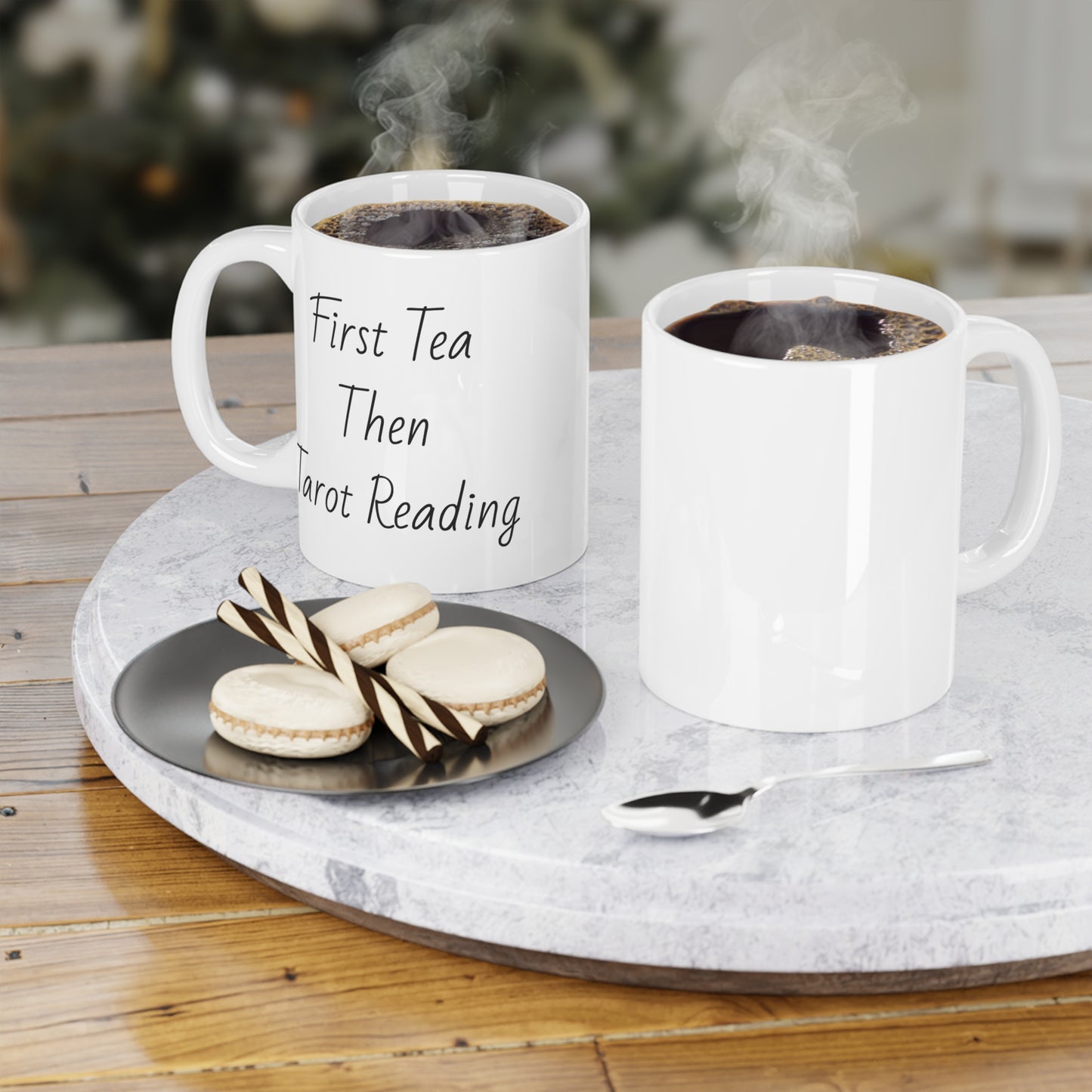 Tarot Reading Mug, First Tea Then Tarot Reading Cup, Gift for Tarot Lovers, Astrology Coffee Mug, Witchy Tea Mug