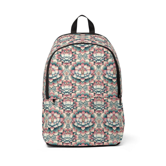 Fabric Backpack Lotus Flower Design