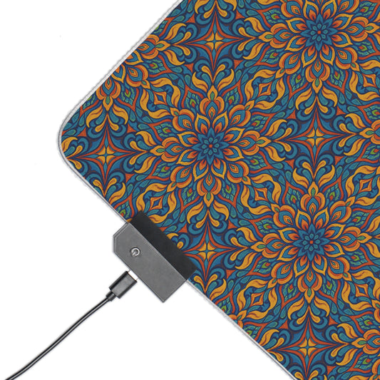 LED Gaming Mouse Pad - Kaleidoscope Design