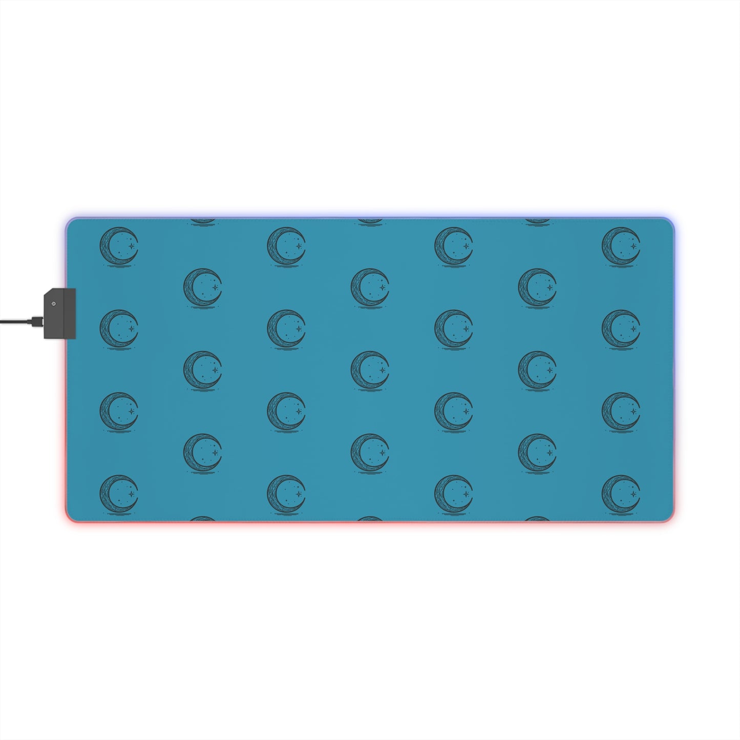 LED Gaming Mouse Pad - Minimalist Moon Design