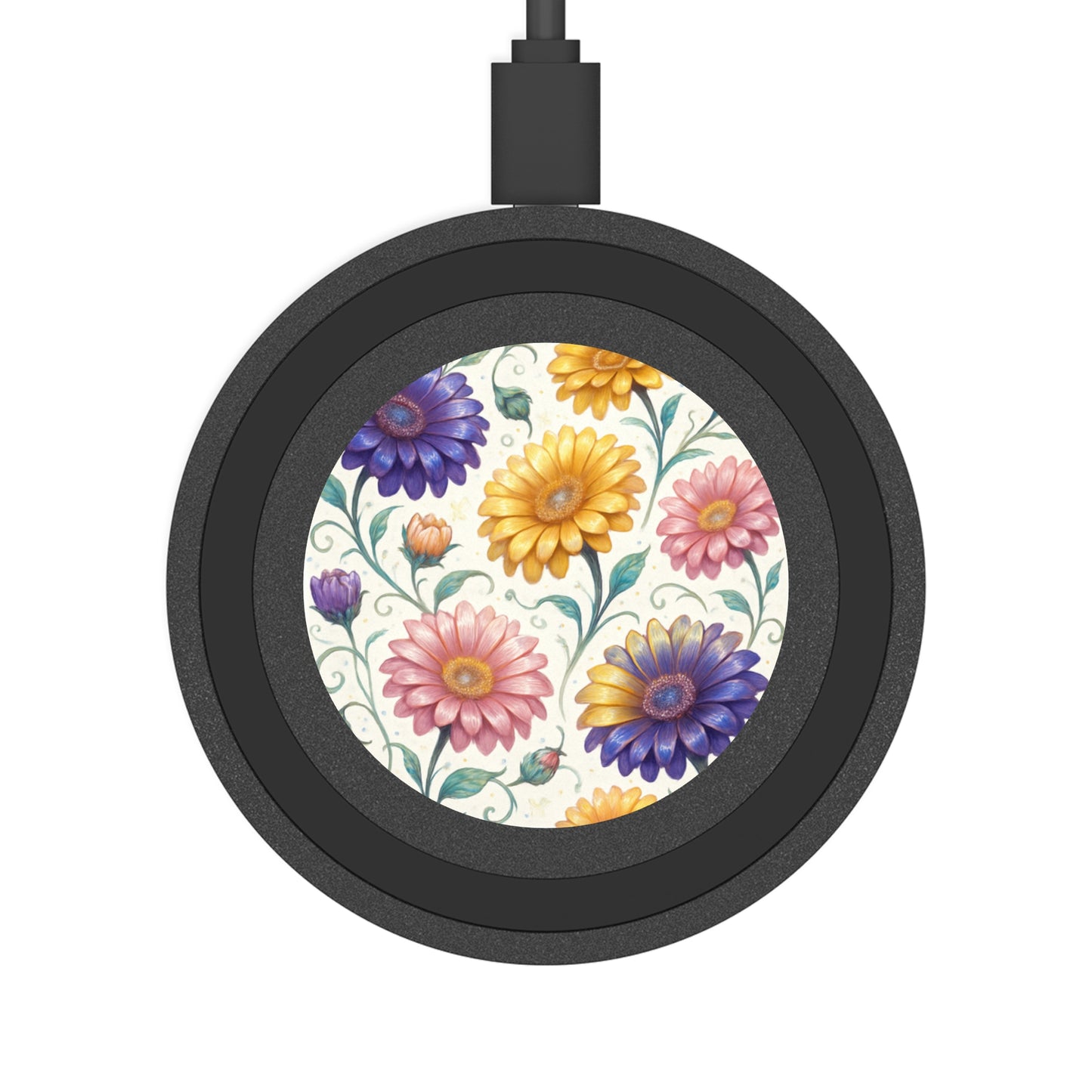 Wireless Charging Pad: Gerbera Bloom Design