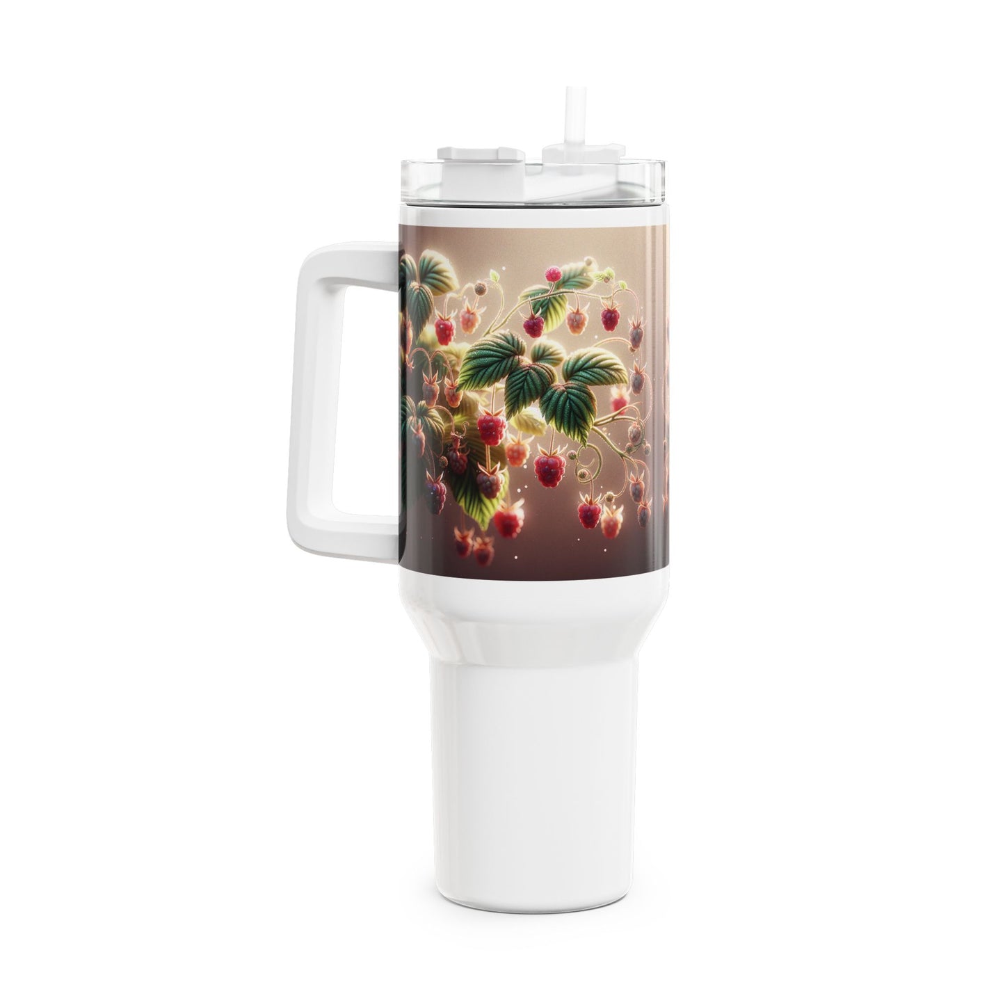 40oz Tumbler - Raspberry Plants Design