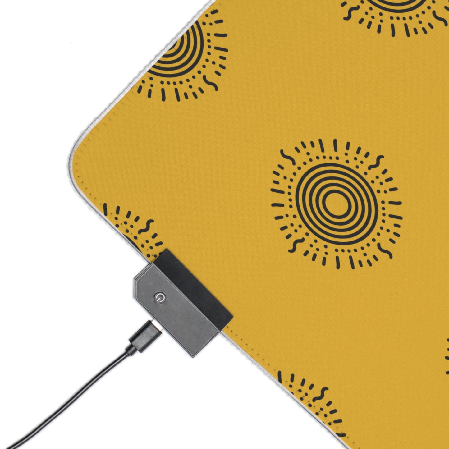 LED Gaming Mouse Pad - Minimalist Sun Design