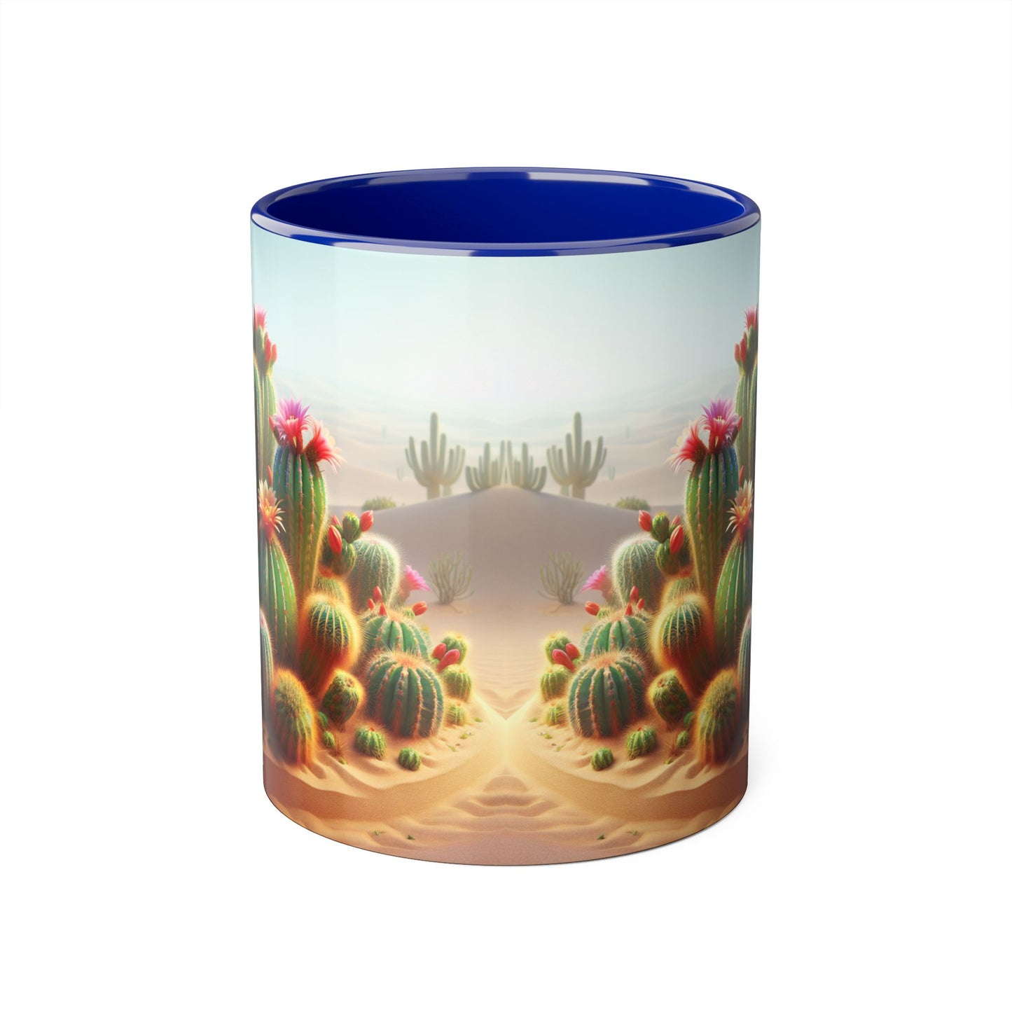 Cactus Accent Mug, Desert Succulent Coffee Cup, Southwest Plant Tea Mug, Botanical Kitchen Decor, Boho Office Gift, Nature Lover Present