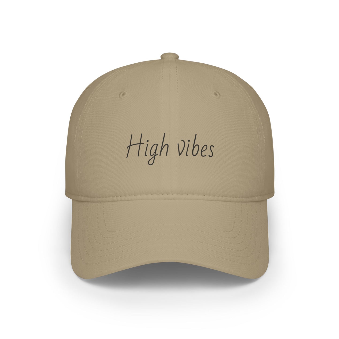 High Vibes Baseball Cap - Trendy Low Profile Hat for Summer Fun, Outdoor Activities, Gift for Friends, Adjustable Cap