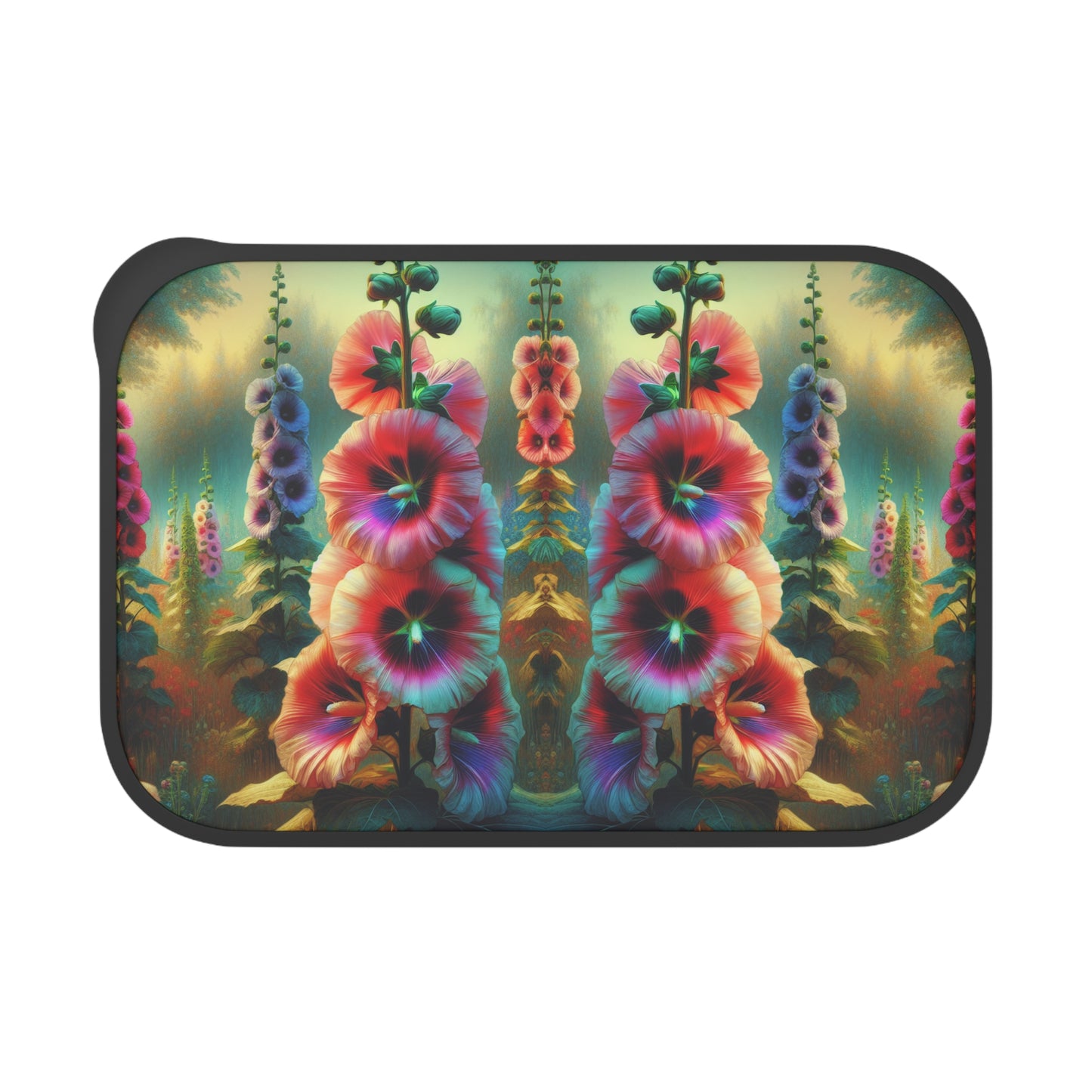Bento Box - Hollyhocks, Eco friendly lunch box set