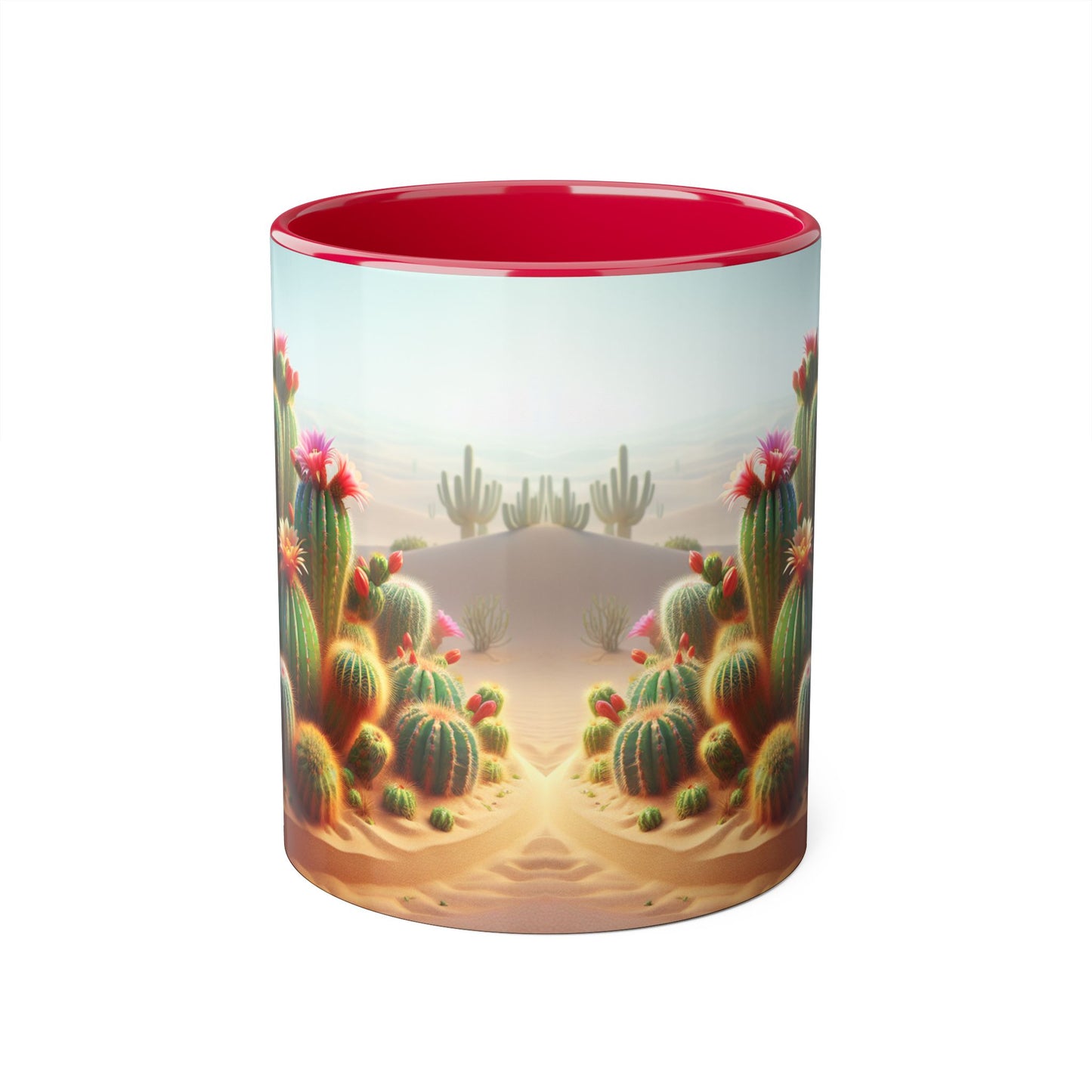 Cactus Accent Mug, Desert Succulent Coffee Cup, Southwest Plant Tea Mug, Botanical Kitchen Decor, Boho Office Gift, Nature Lover Present
