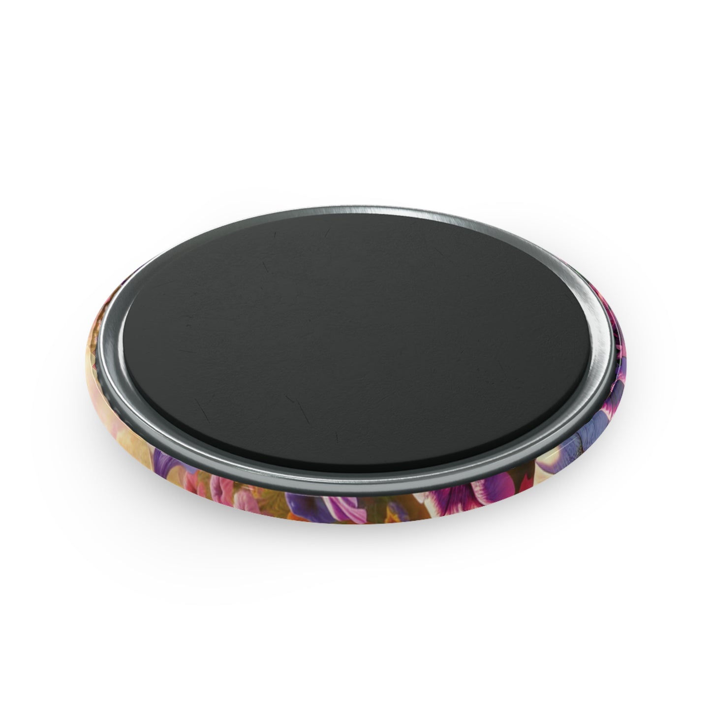 Vibrant Floral Button Magnet Set - Round Decorative Magnets for Home Décor