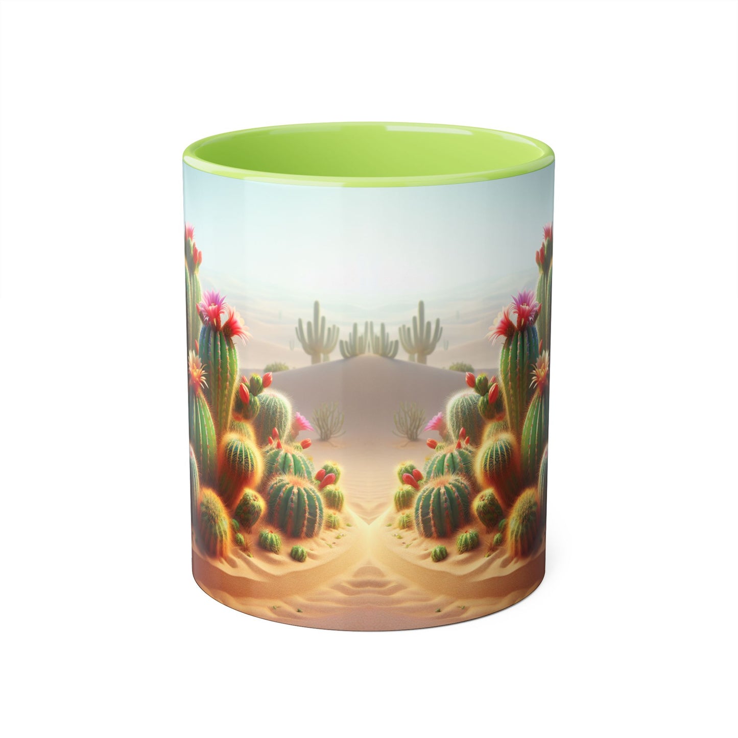Cactus Accent Mug, Desert Succulent Coffee Cup, Southwest Plant Tea Mug, Botanical Kitchen Decor, Boho Office Gift, Nature Lover Present