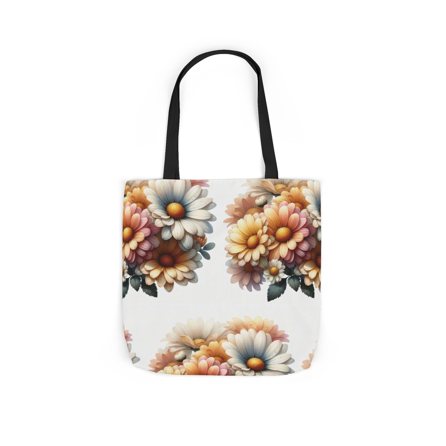 Floral Canvas Tote Bag with 5-Color Straps - Stylish