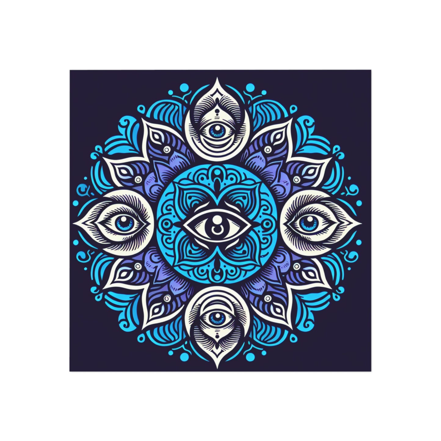Square Magnet - Third Eye Chakra Square Design