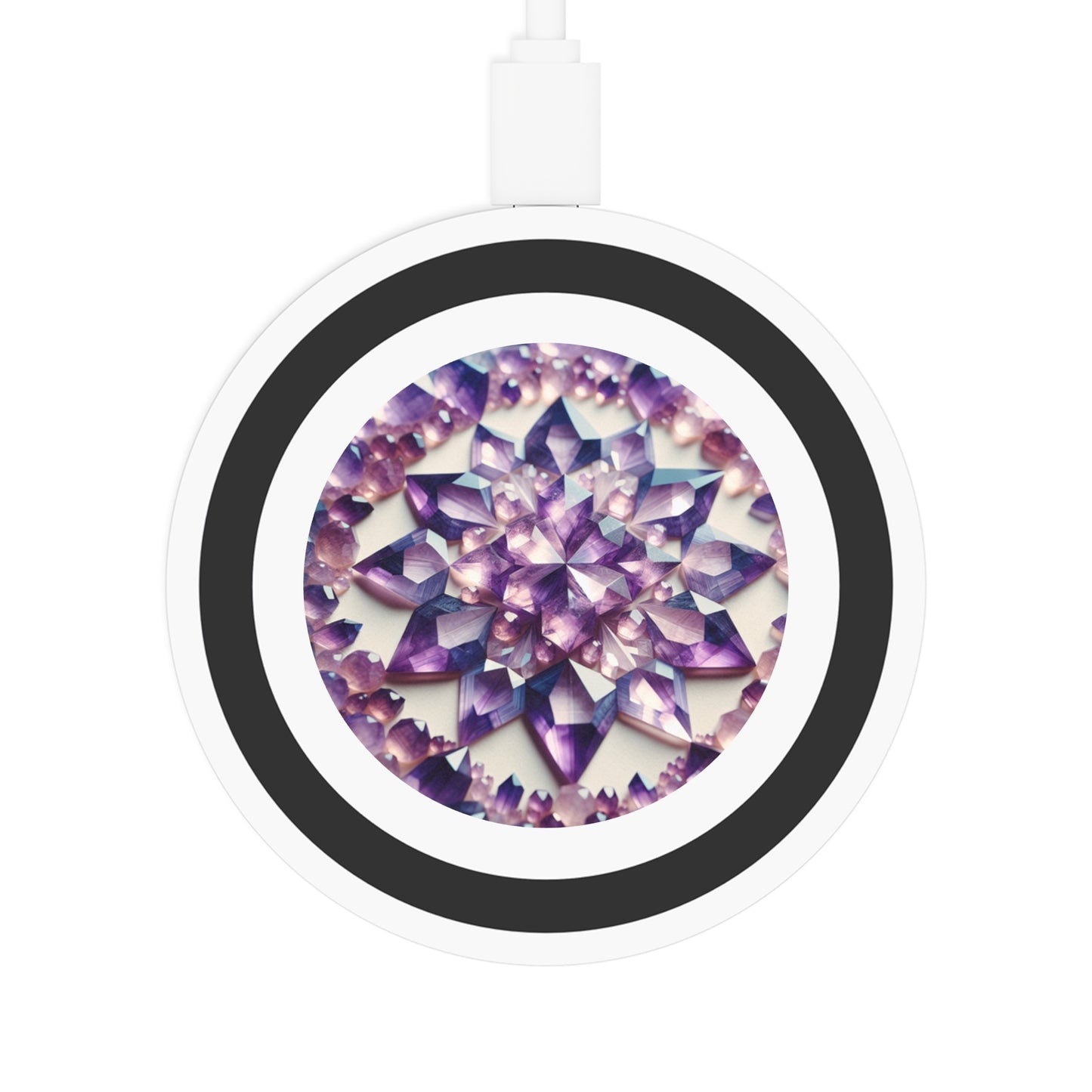 Wireless Charging Pad: Amethyst Crystal