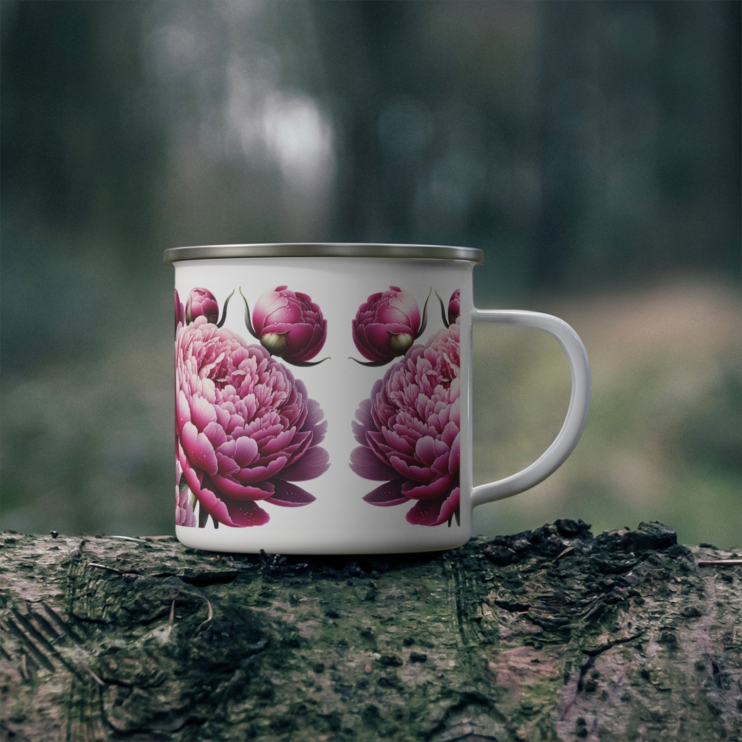 Camping Mug - Pink Peony