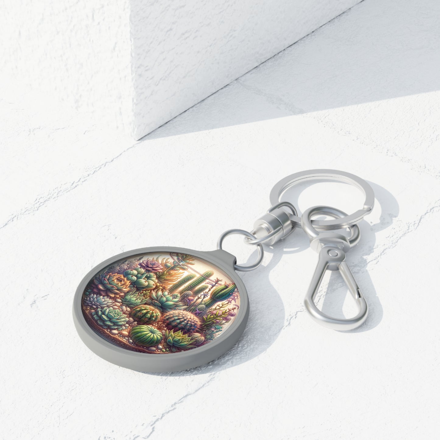 Keyring Tag - Succulent Terrarium