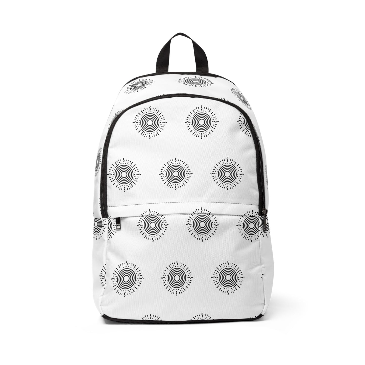 Sun Minimalist Fabric Backpack, Solar Travel Bag, Gender Neutral Fabric Rucksack, Outdoor Adventure Knapsack, Trendy Daypack