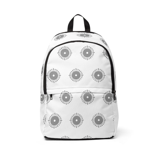 Sun Minimalist Fabric Backpack, Solar Travel Bag, Gender Neutral Fabric Rucksack, Outdoor Adventure Knapsack, Trendy Daypack
