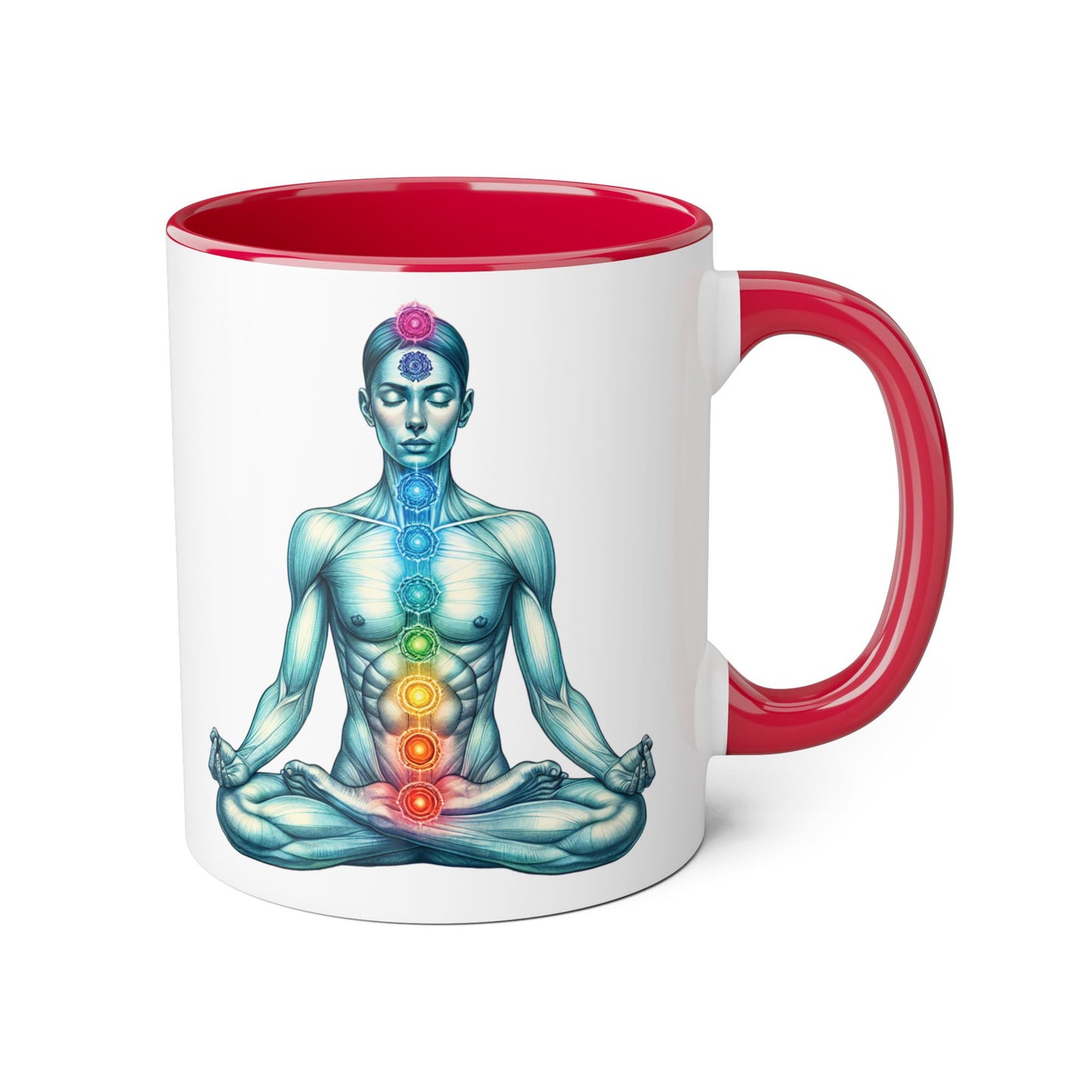 Chakra Meditation Mug, Spiritual Coffee Cup, Yoga Gift, Energy Healing Drinkware, Zen Home Decor, Mindfulness Mug