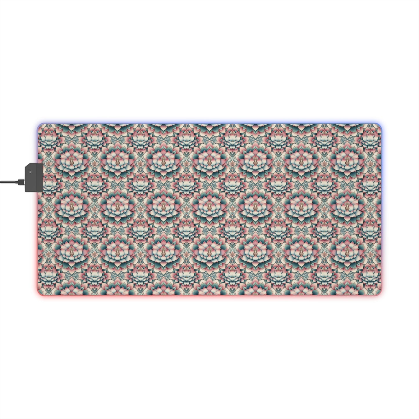 LED Gaming Mouse Pad - Lotus Blossom Design