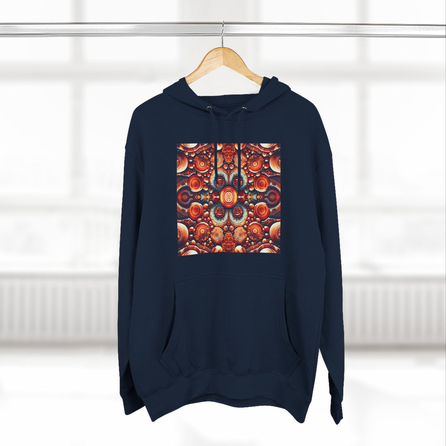 Fleece Hoodie - Carnelian Pattern