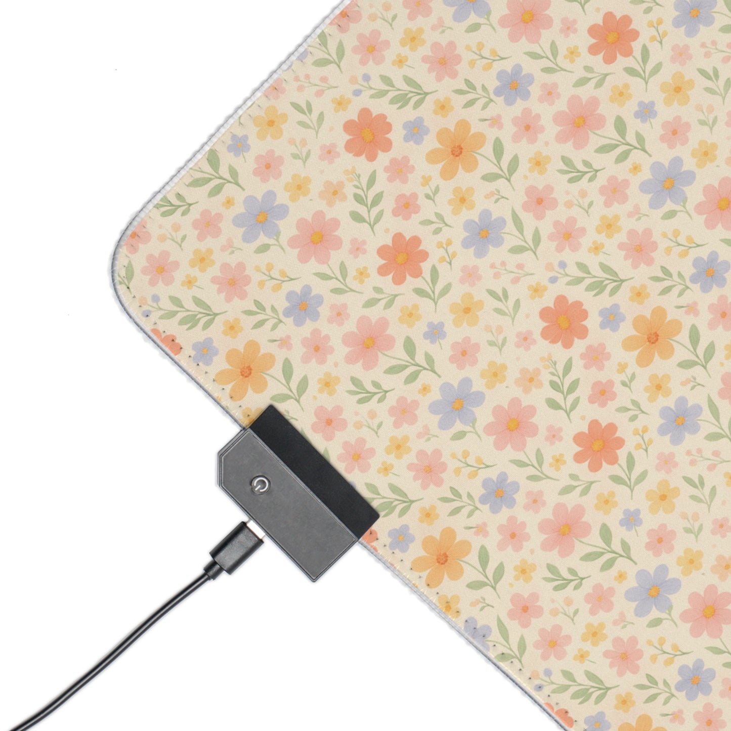 LED Gaming Mouse Pad - Dainty Floral Design