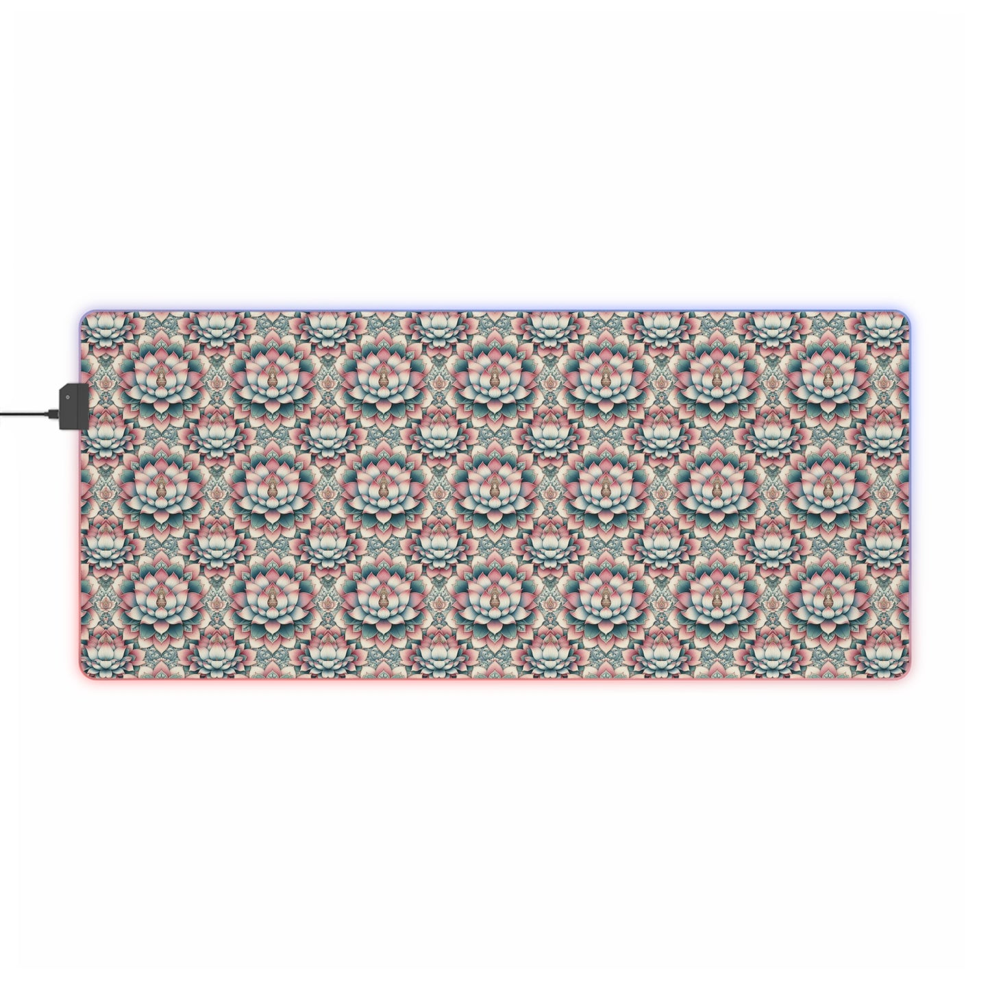 LED Gaming Mouse Pad - Lotus Blossom Design