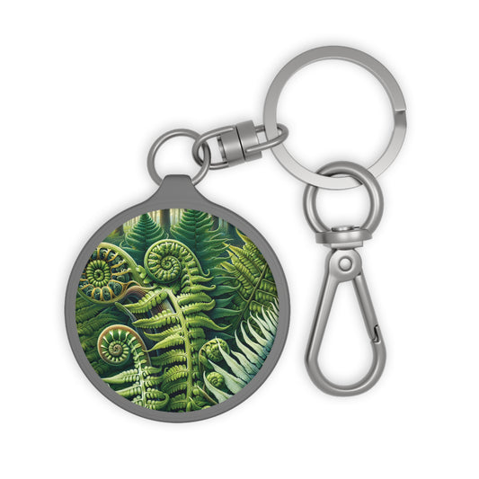 Keyring Tag - Fern Leaves