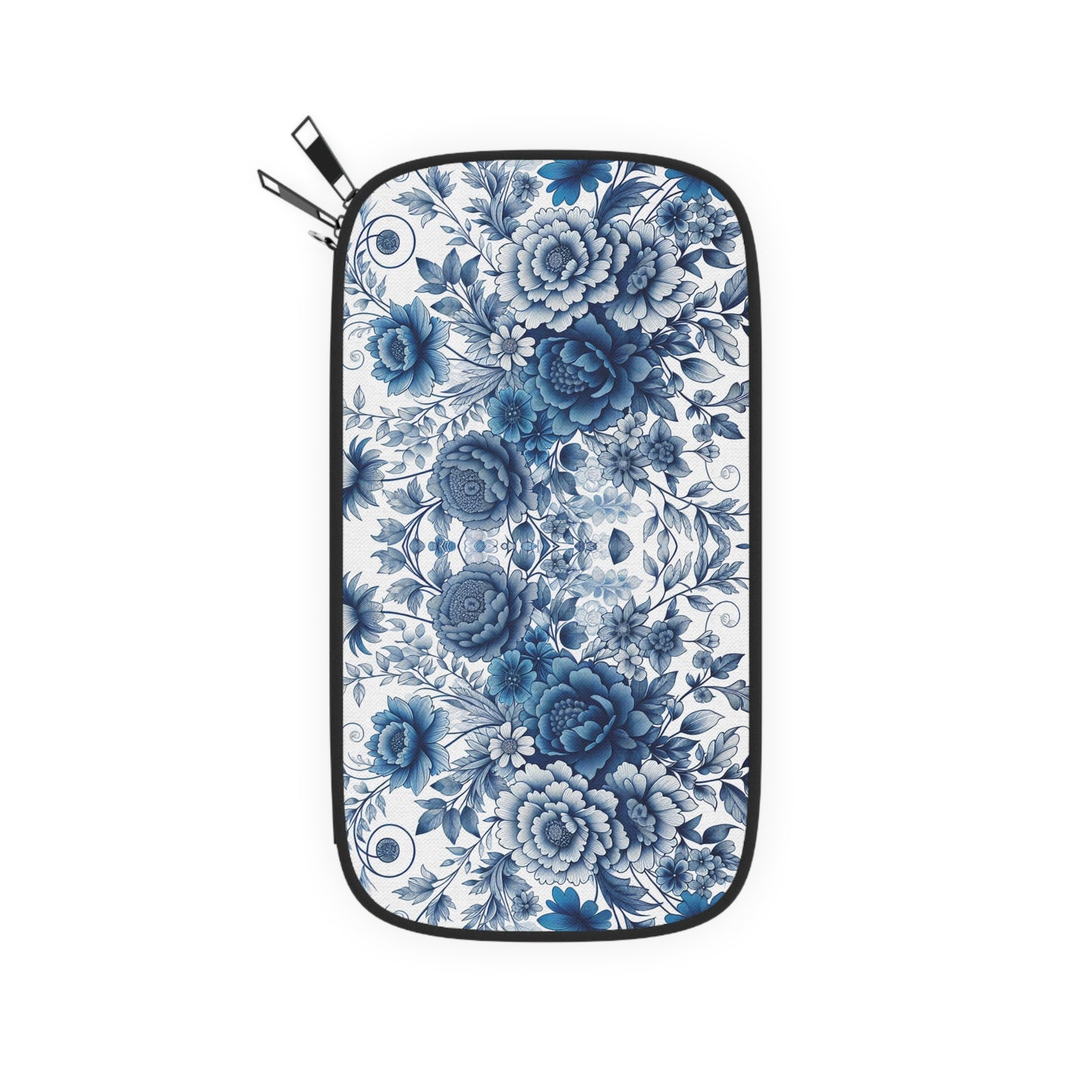 Passport Wallet - Blue Floral Design