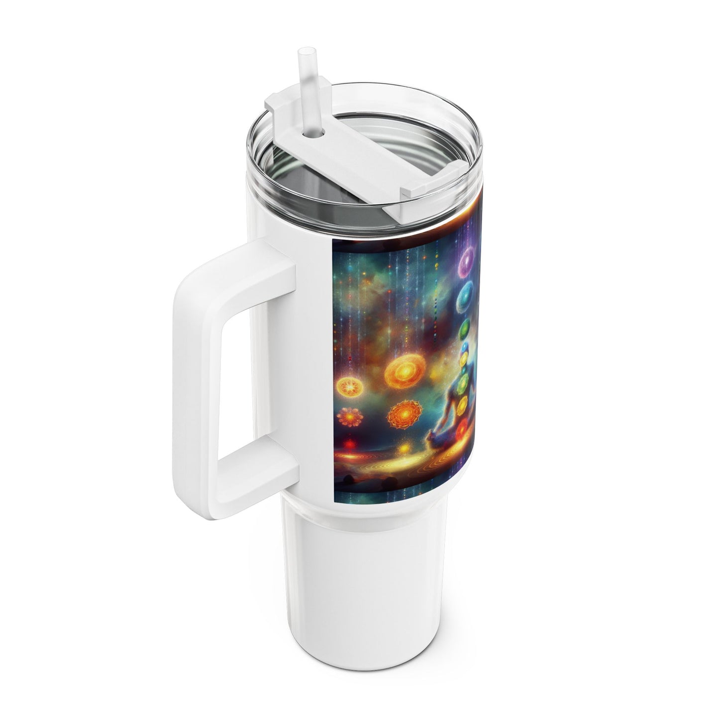 40oz Tumbler - Chakra Rainbow Design