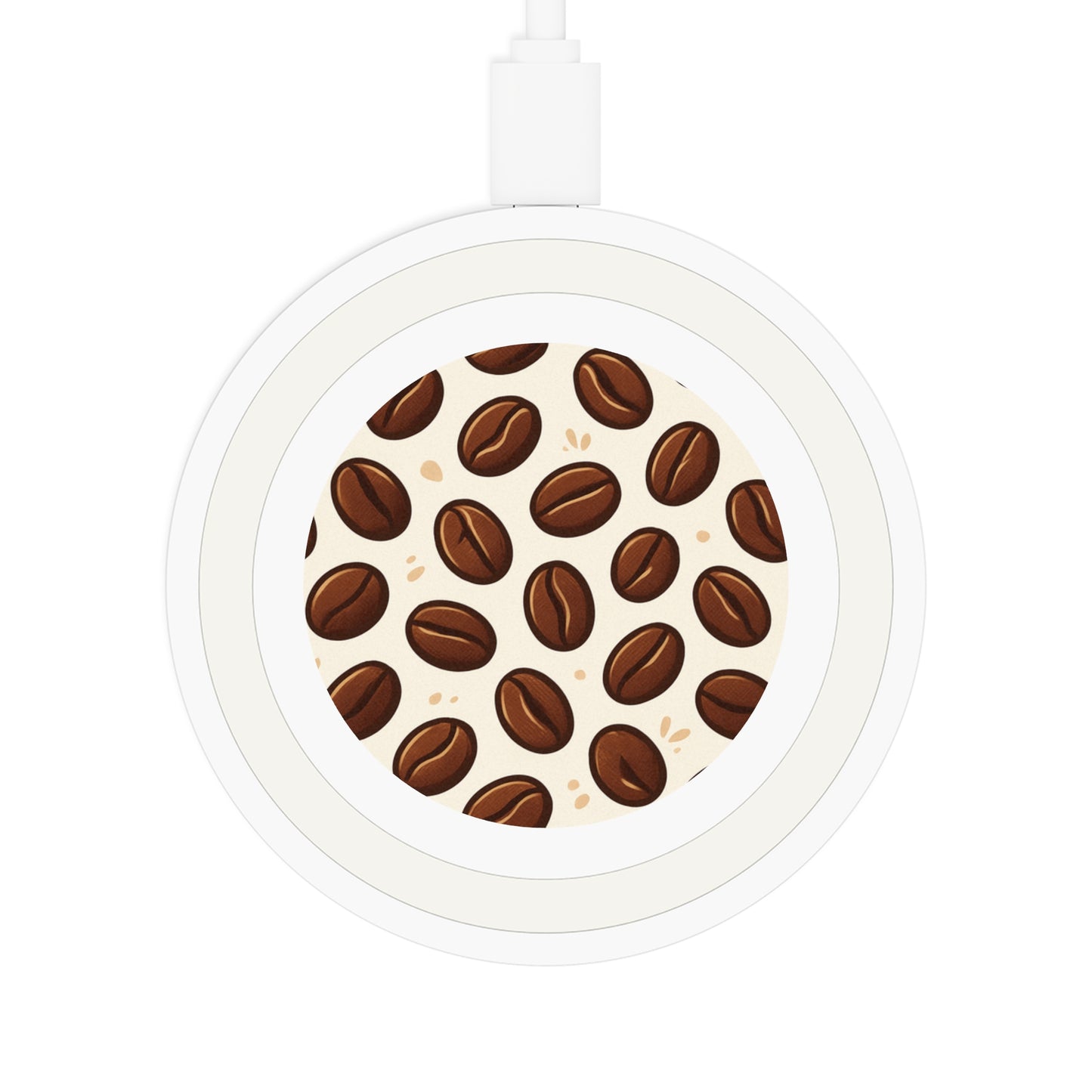 Wireless Charging Pad: Coffee Beans Design