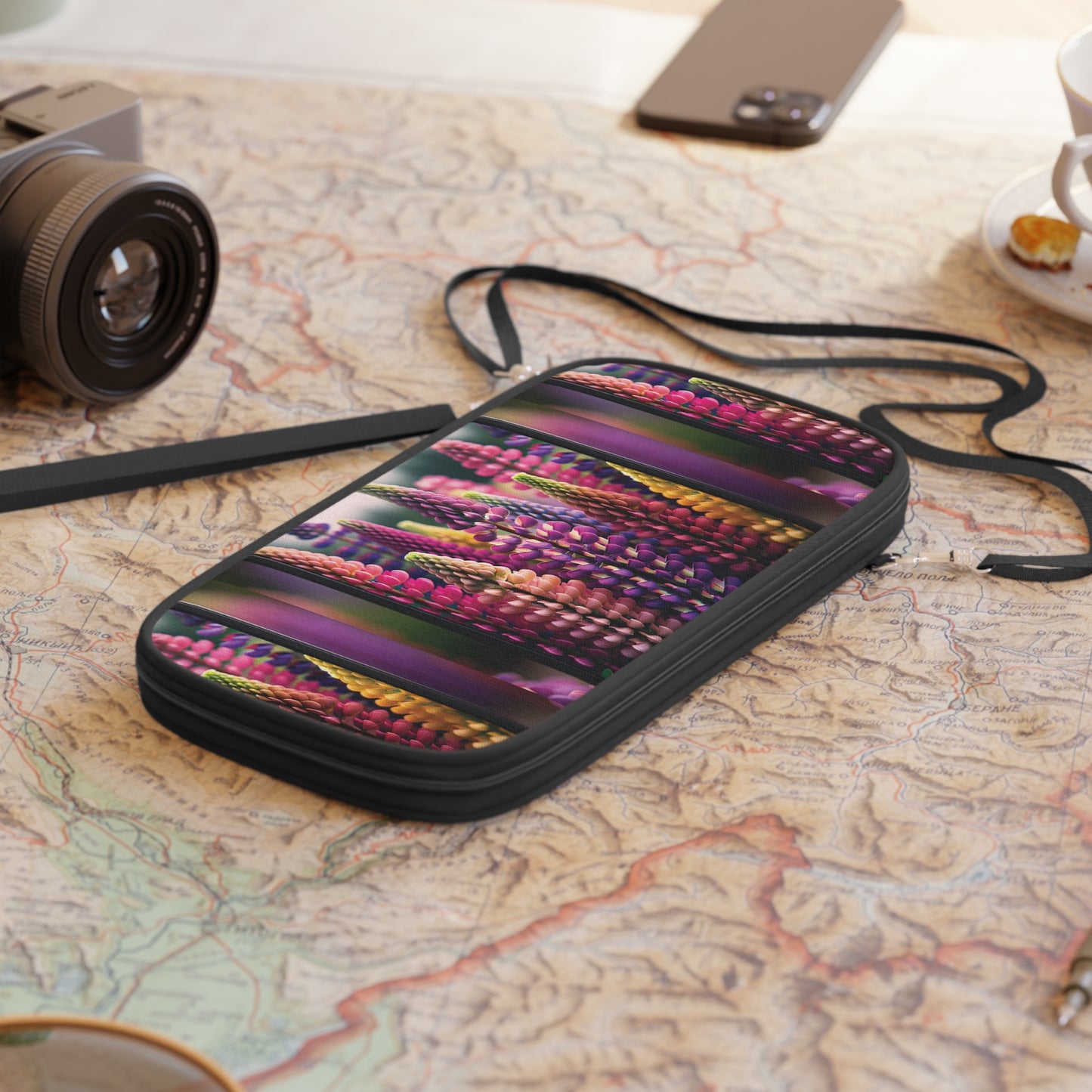 Passport Wallet - Field of Lupin Bloom