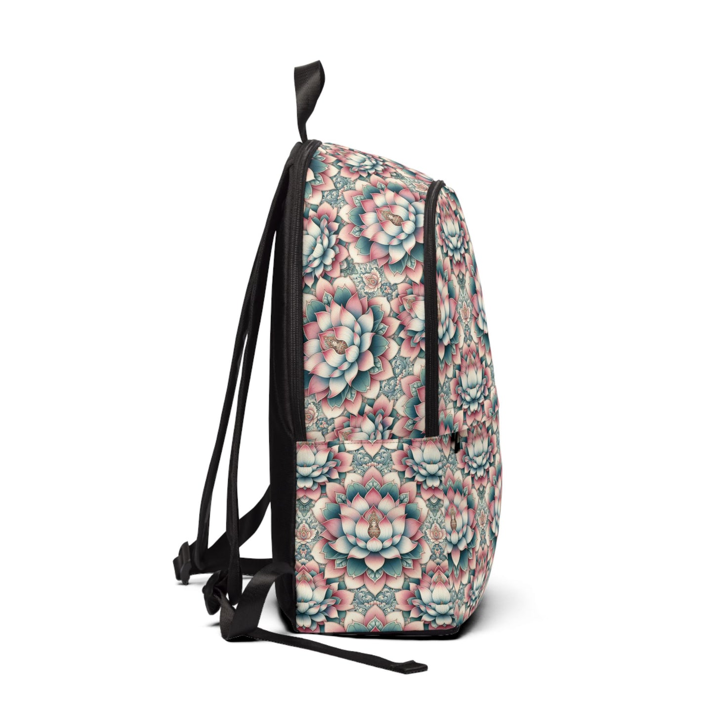 Fabric Backpack Lotus Flower Design