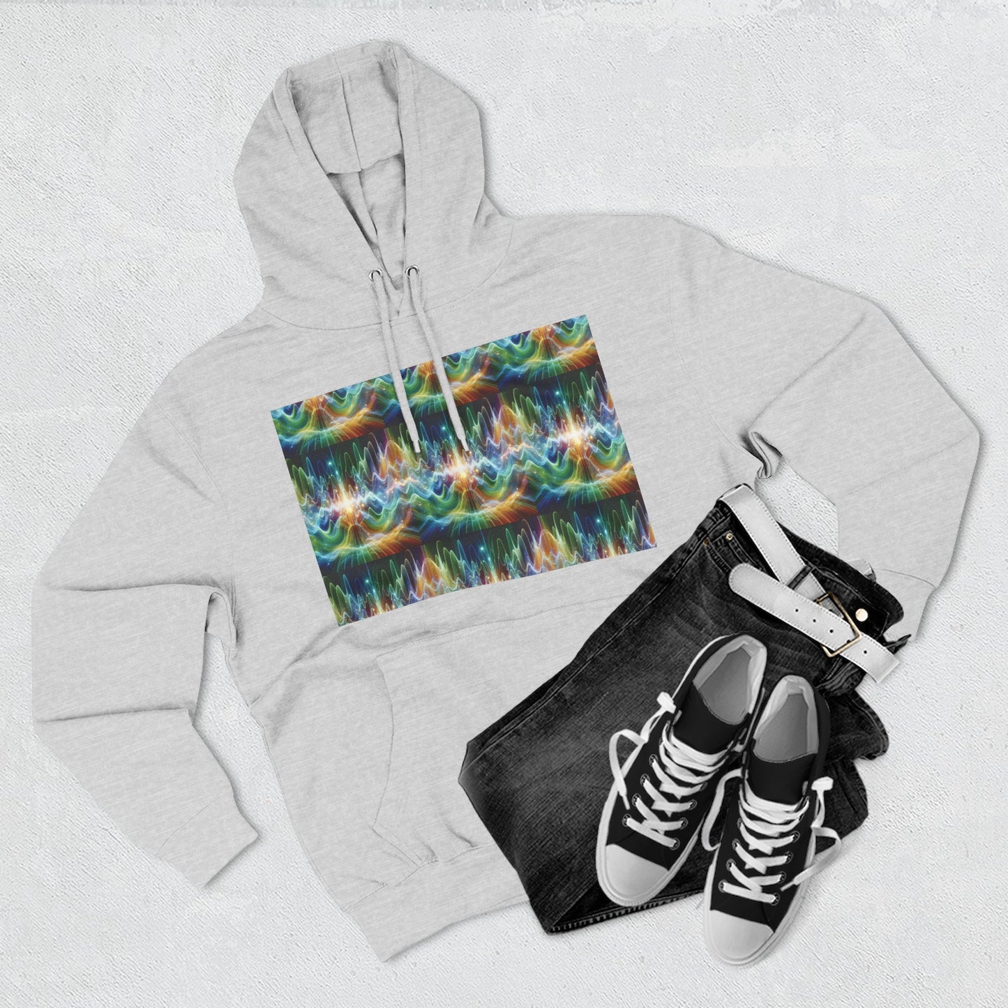 Fleece Hoodie - Frequency Waves Design