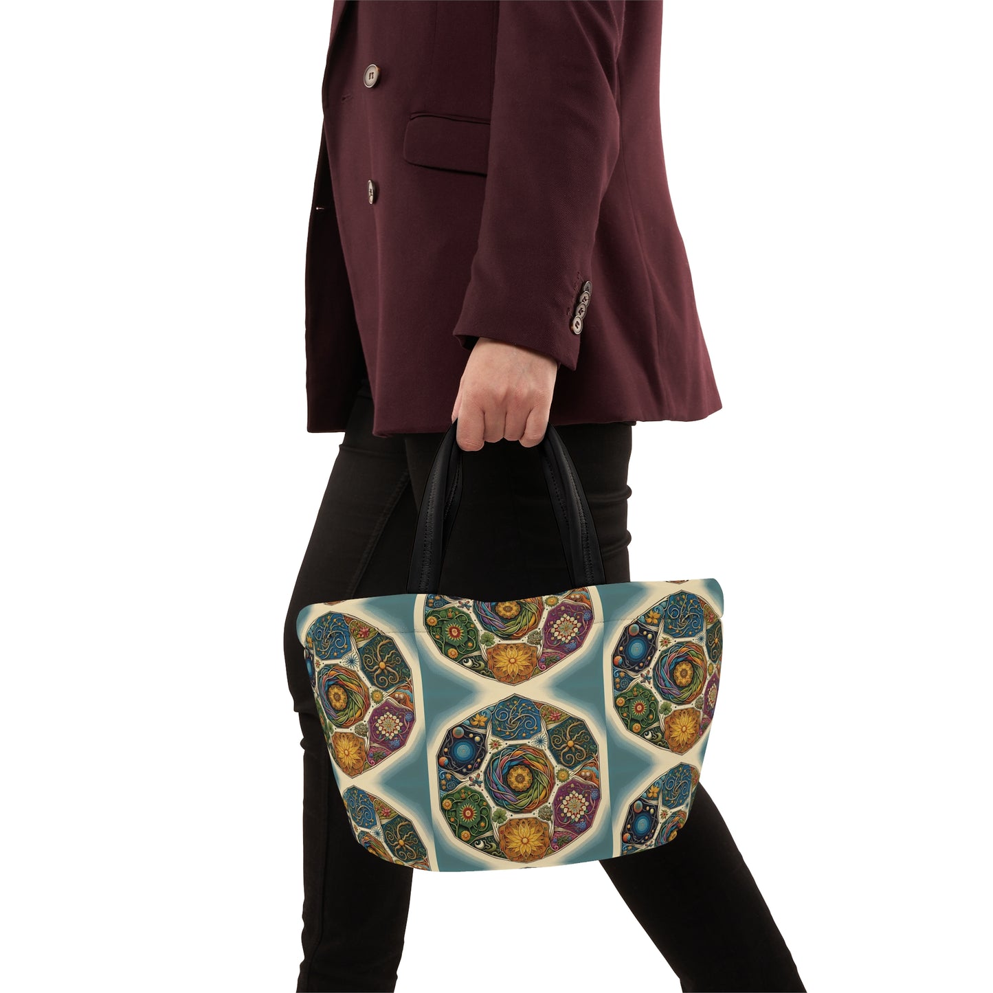Floral Lunch Bag - Stylish Insulated Tote for Work & Picnics
