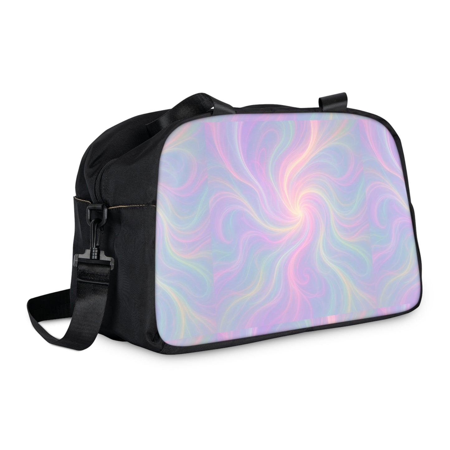 Vibrant Fitness Handbag - Gym Bag, Workout Tote, Travel Purse, Pastel Swirl Design, Yoga Accessories