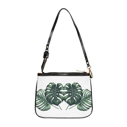 Monstera Leaves Print Small Shoulder Bag