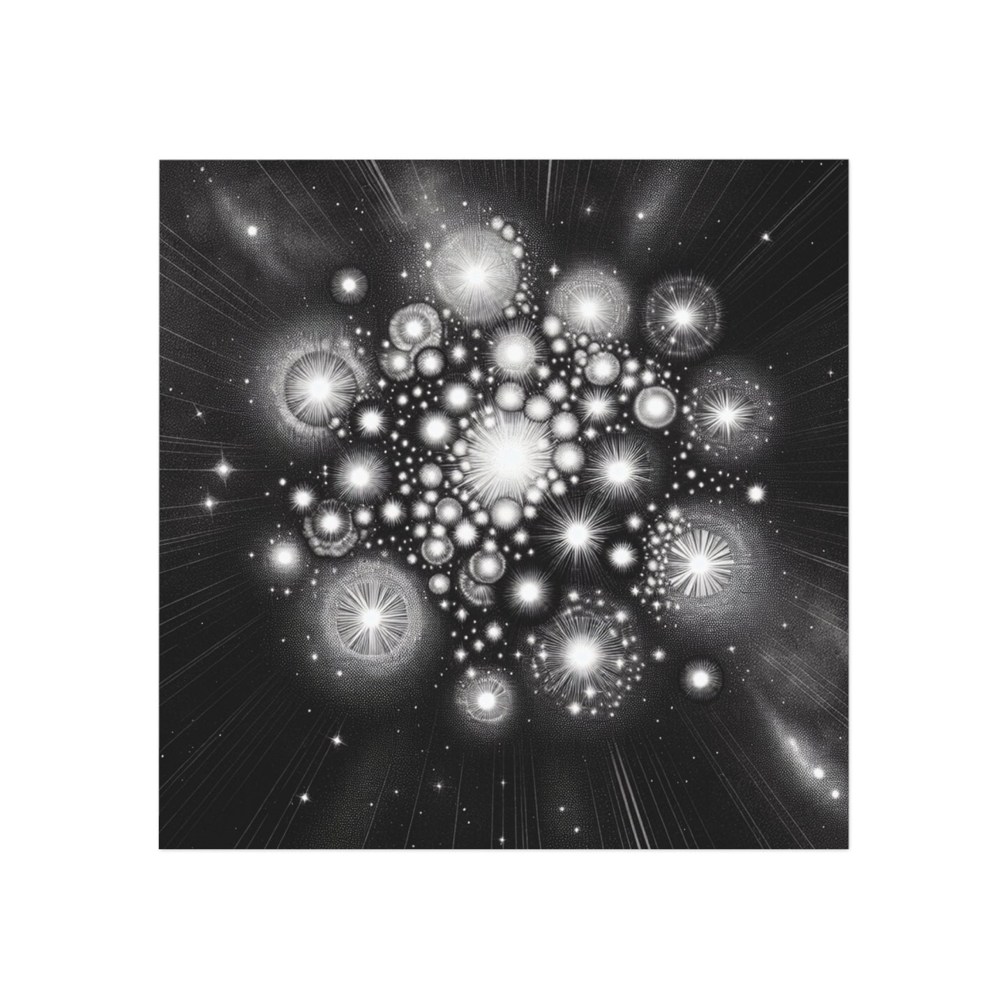 Star Cluster Square Magnet, Fridge Magnet, Magnetic Decor, Astronomy Gift, Space Theme Magnet, Celestial Decor