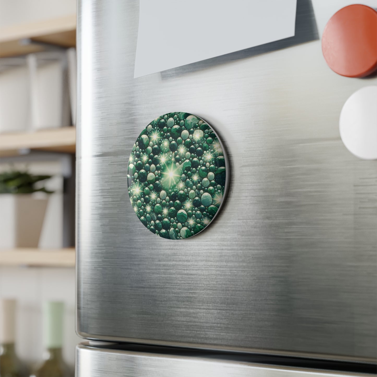 Sparkling Aventurine Button Magnets, Round Refrigerator Magnets, Home Decor, Gift for Her, Party Favors, Creative Organization