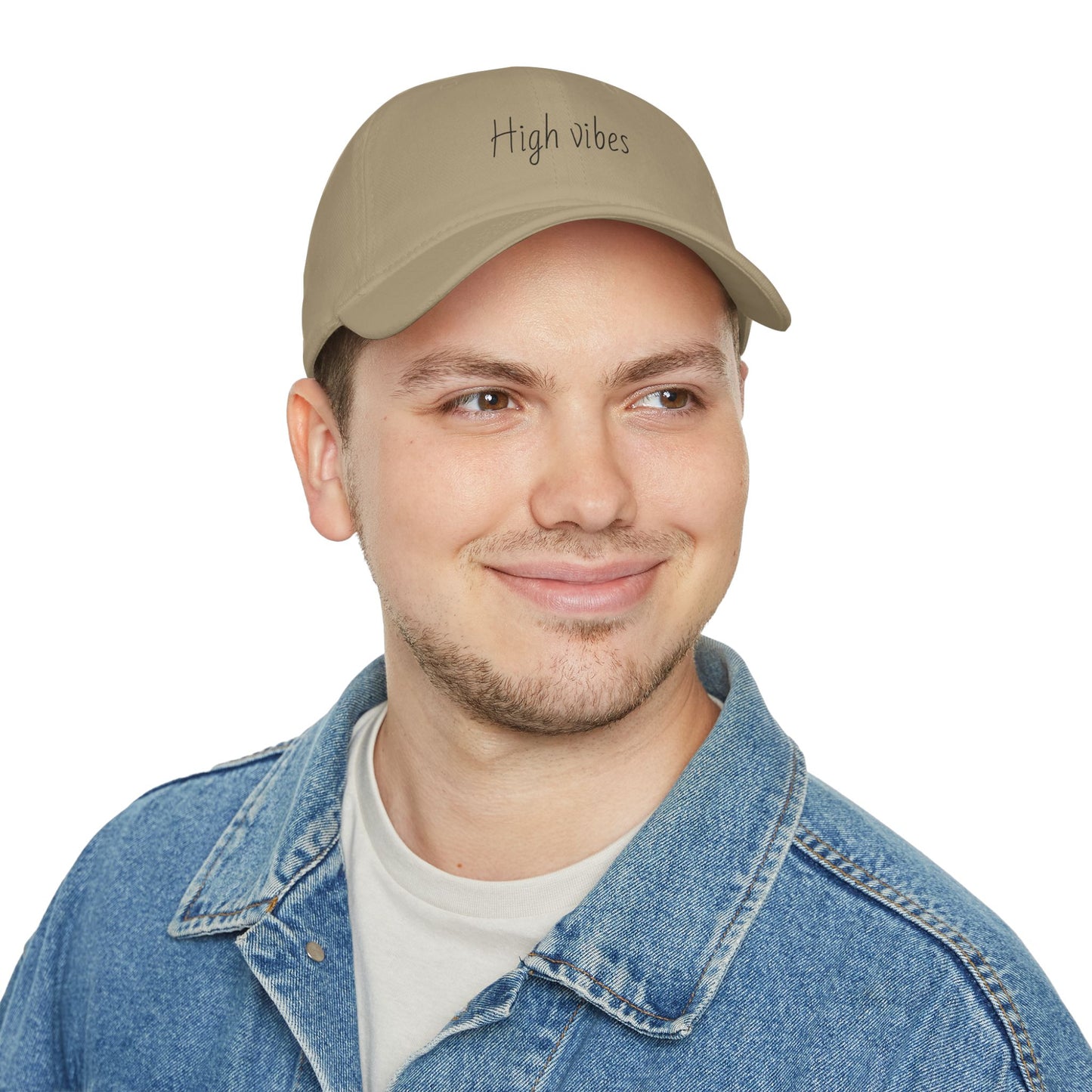 High Vibes Baseball Cap - Trendy Low Profile Hat for Summer Fun, Outdoor Activities, Gift for Friends, Adjustable Cap