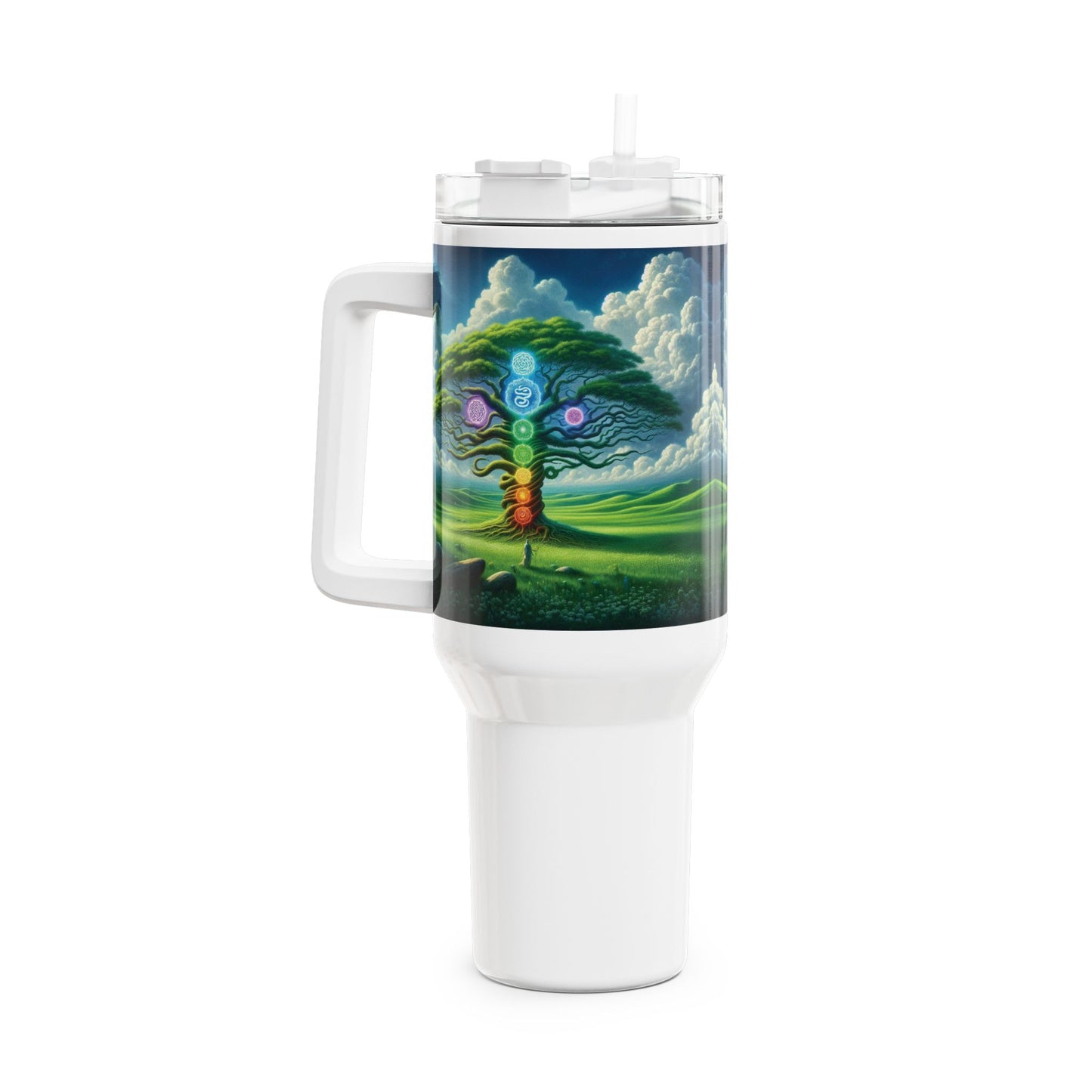 40oz Tumbler - Chakra Tree Design