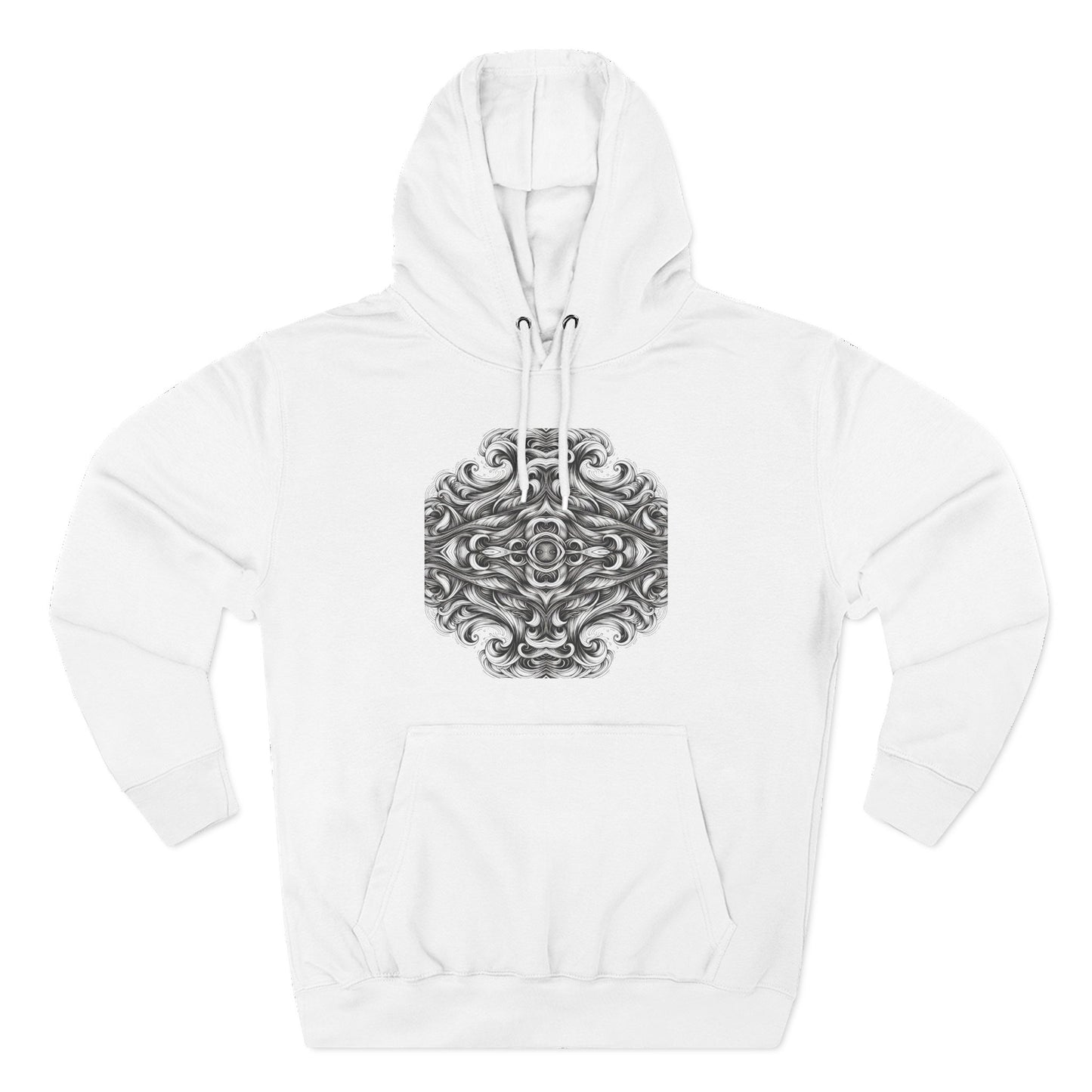 Fleece Hoodie - Monochrome Energy Design