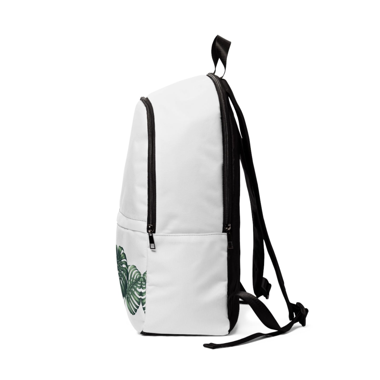 Fabric Backpack Monstera Leaves Print
